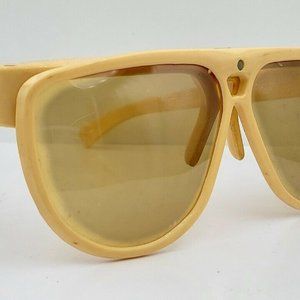 VINTAGE~ Foster Grant~ Beige Pilot Aviator Sunglasses USA FRAMES ONLY